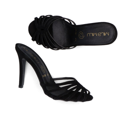 Damian Suade Negro – tacones negros de Mila Milu