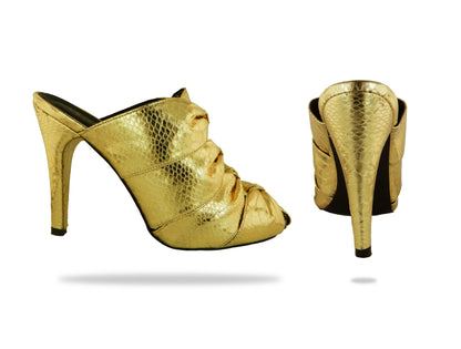 Golden Pretoria – tacones durazno de Mila Milu – vista 2