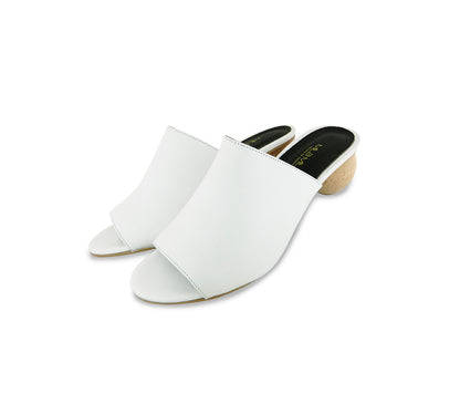 Poppy Mule White – mules blanco de Mila Milu