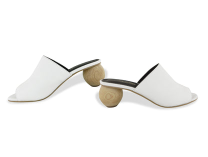 Poppy Mule White – mules blanco de Mila Milu – vista 2
