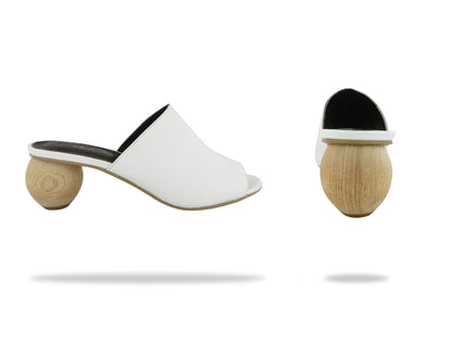 Poppy Mule White – mules blanco de Mila Milu – vista 3
