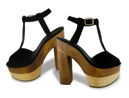 Antonieta Gamuza – plataformas en color negro de Mila Milu – vista 3