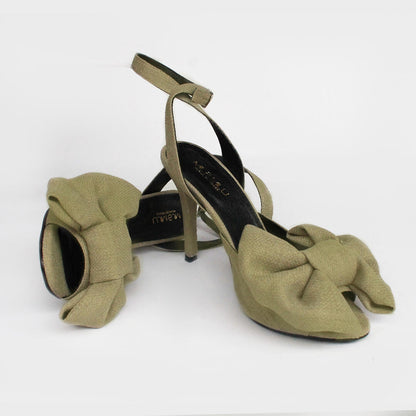Cyclone Lino Olive – tacones en color olivo de Mila Milu – vista 3