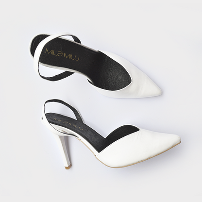 Juliana Mestizo Blanco – tacones en blanco de Mila Milu – vista 2